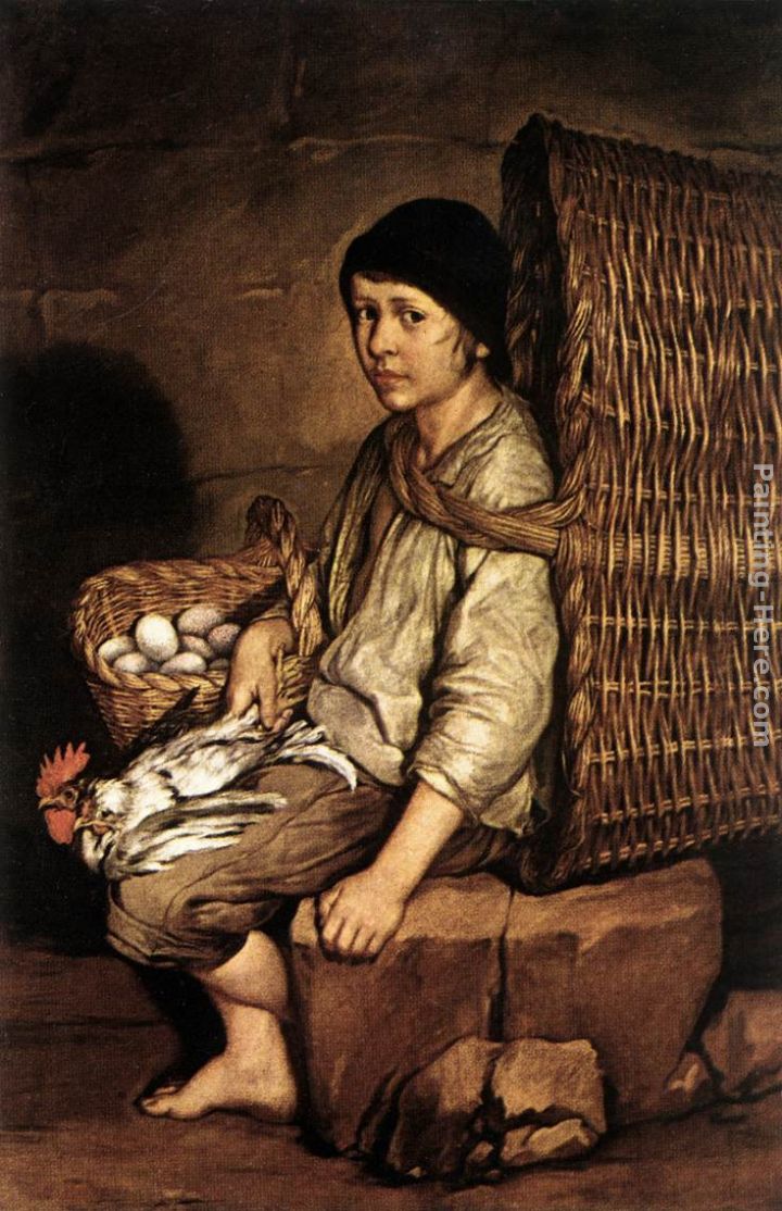 Boy with a Basket painting - Giacomo Ceruti Boy with a Basket art painting